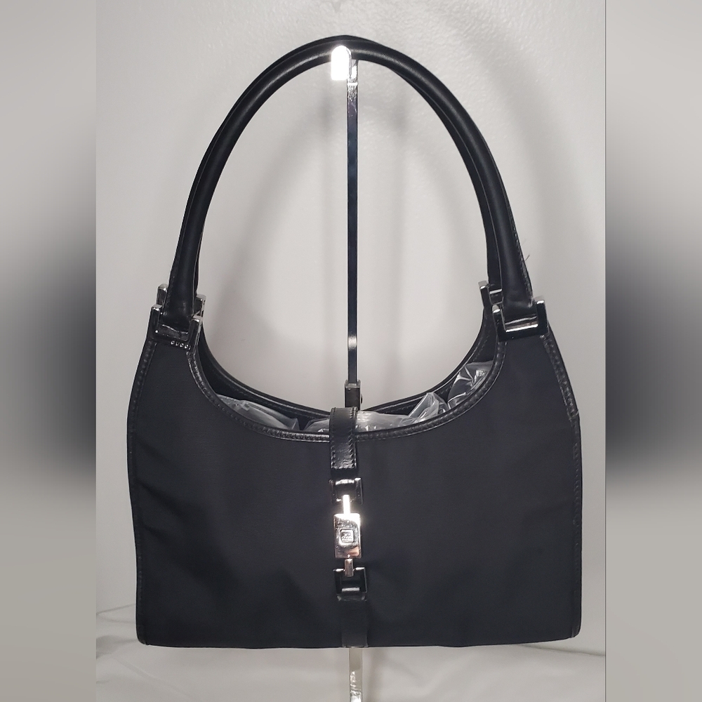 🔥Host Pick!🔥GUCCI Jackie black Canvas/Leather - shoulder Bag - Vintage🔥🔥🔥🔥